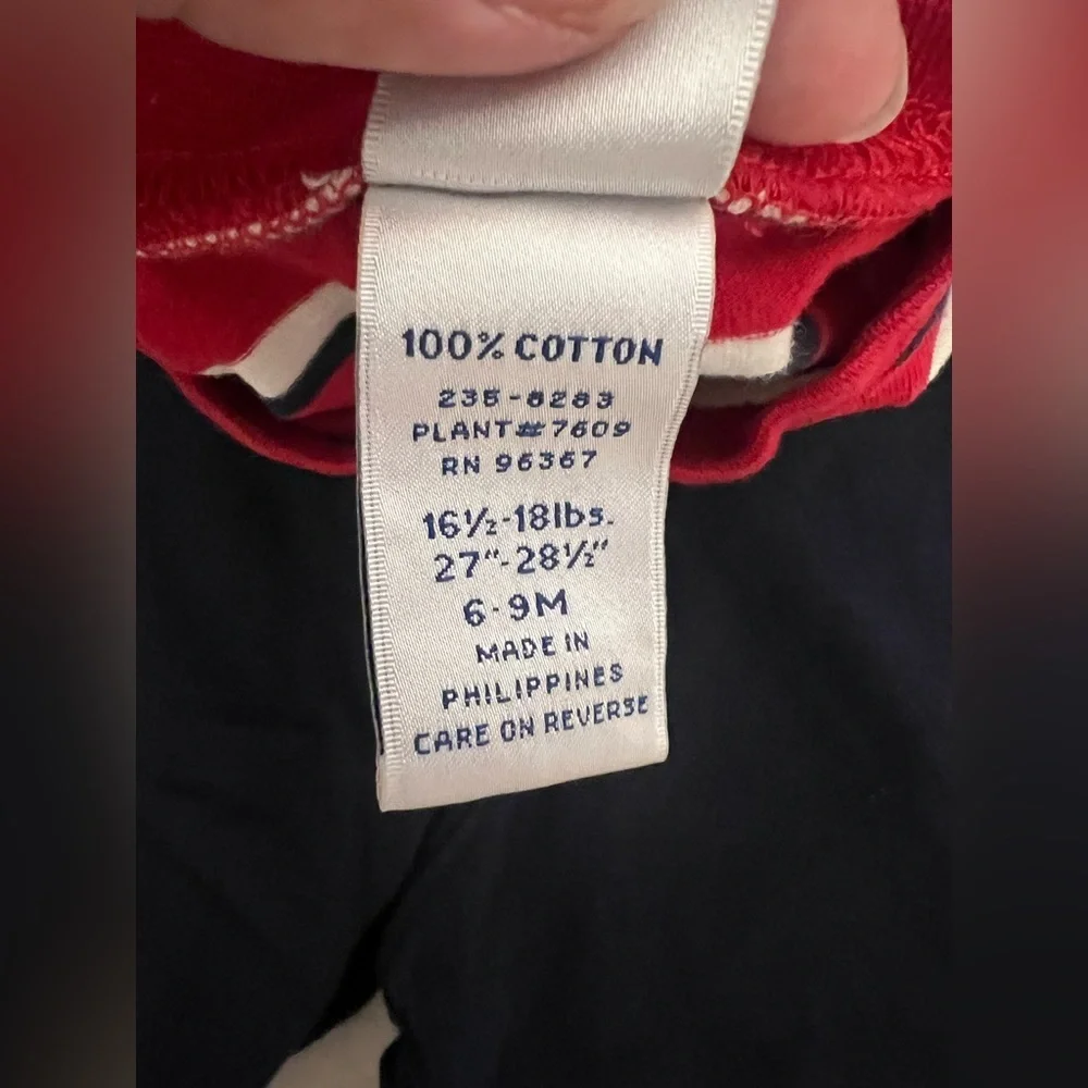 Vintage Oshkosh Baby Striped Matching Set Size 6-9 months
